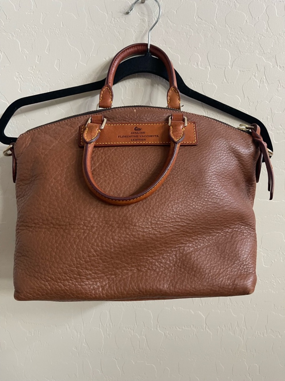 Dooney & Bourke Chestnut Brown Pebbled Leather Bag